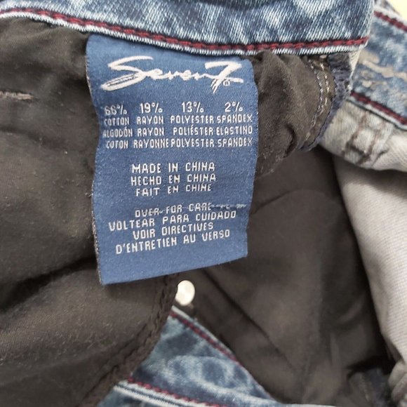 Seven7 Jeans Medium Blue Women Size 4 Legging Low Rise Skinny Stretch Inseam 26 - Picture 8 of 10